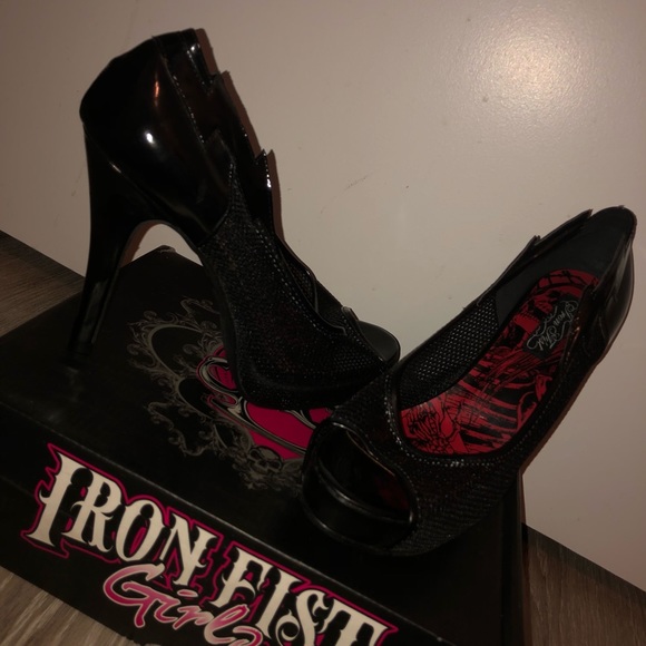 Iron Fist Meshed Platform Heels, size 9. - Picture 4 of 5